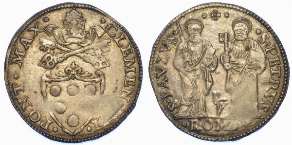 ROMA. CLEMENTE VII, 1523-1534. Giulio.  - Asta Numismatica - Associazione Nazionale - Case d'Asta italiane