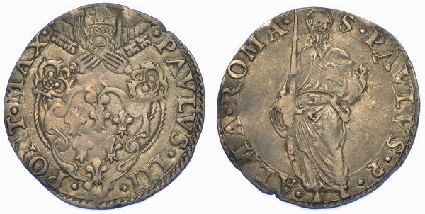 ROMA. PAOLO III, 1534-1549. Giulio.  - Asta Numismatica - Associazione Nazionale - Case d'Asta italiane