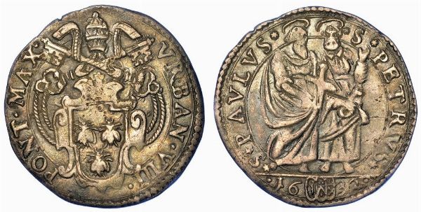 ROMA. URBANO VIII, 1623-1644. Giulio 1632.  - Asta Numismatica - Associazione Nazionale - Case d'Asta italiane