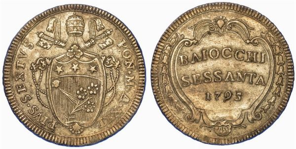 ROMA. PIO VI, 1775-1799. Testone 1785/A. XI.  - Asta Numismatica - Associazione Nazionale - Case d'Asta italiane