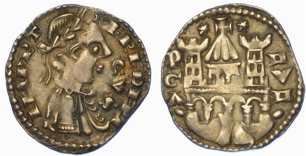 BERGAMO. COMUNE, A NOME DI FEDERICO II, 1194-1250. Grosso da 4 denari, anni 1236-1250.  - Asta Numismatica - Associazione Nazionale - Case d'Asta italiane