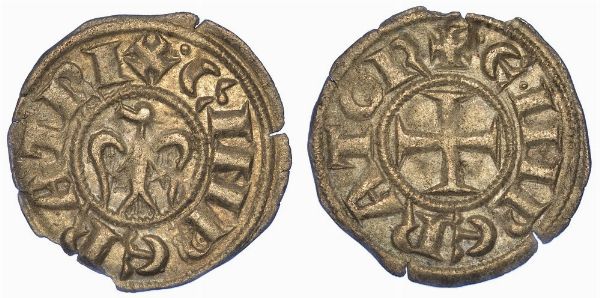 BRINDISI. ENRICO VI, 1194-1197. Denaro.  - Asta Numismatica - Associazione Nazionale - Case d'Asta italiane