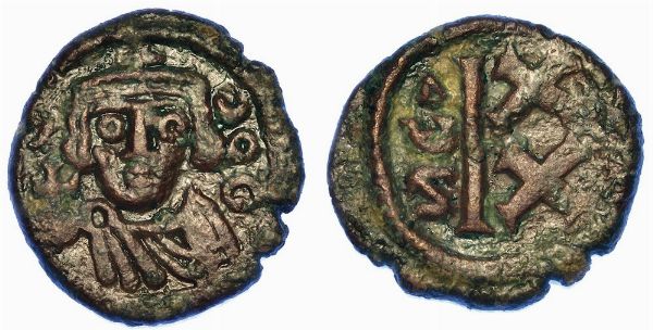 NAPOLI. COSTANTE II, 641-668. Mezzo follis (?).  - Asta Numismatica - Associazione Nazionale - Case d'Asta italiane