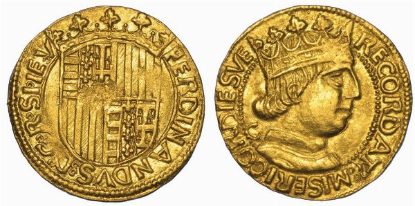 NAPOLI. FERDINANDO I D'ARAGONA, 1458-1494. Ducato (emissioni dal 1458 al 1462).  - Asta Numismatica - Associazione Nazionale - Case d'Asta italiane