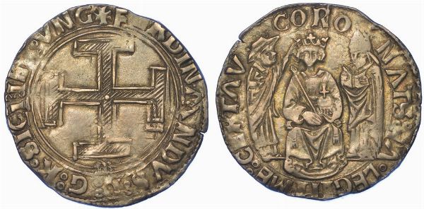 NAPOLI. FERDINANDO I D'ARAGONA, 1458-1494. Coronato.  - Asta Numismatica - Associazione Nazionale - Case d'Asta italiane