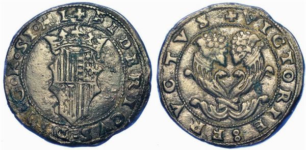 NAPOLI. FEDERICO III D'ARAGONA, 1496-1501. Doppio Sestino.  - Asta Numismatica - Associazione Nazionale - Case d'Asta italiane