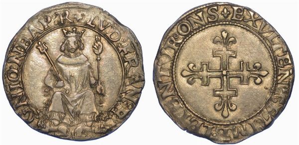 NAPOLI. LUIGI XII DI FRANCIA, 1501-1503. Carlino.  - Asta Numismatica - Associazione Nazionale - Case d'Asta italiane