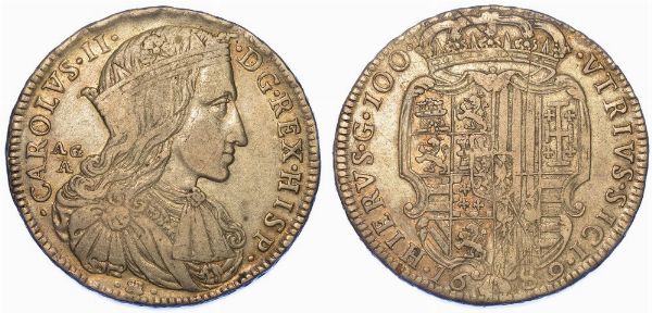 NAPOLI. CARLO II DI SPAGNA, 1665-1700. Ducato 1689.  - Asta Numismatica - Associazione Nazionale - Case d'Asta italiane