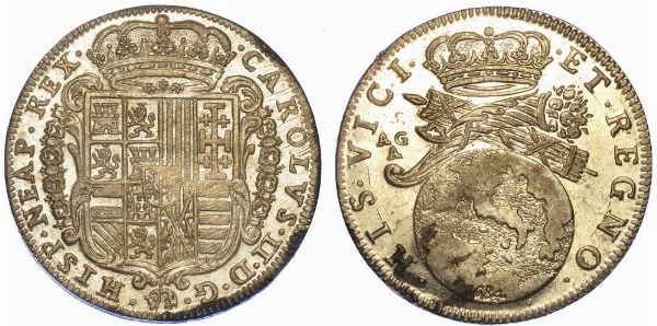 NAPOLI. CARLO II DI SPAGNA, 1665-1700. Tar 1684.  - Asta Numismatica - Associazione Nazionale - Case d'Asta italiane