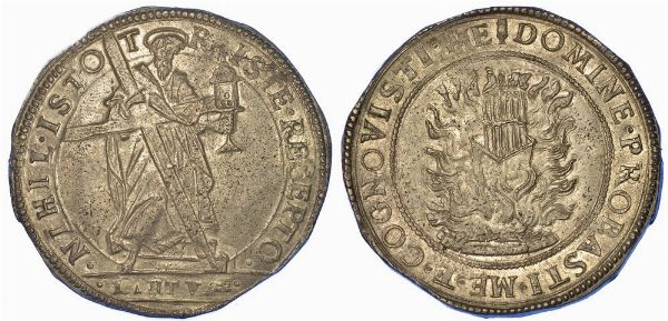 MANTOVA. ASSEDIO AUSTRO SPAGNOLO, 1629-1630. Scudo primo s.d.  - Asta Numismatica - Associazione Nazionale - Case d'Asta italiane