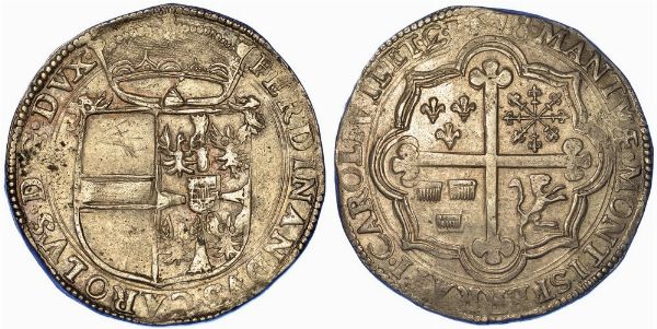 MANTOVA. FERDINANDO CARLO GONZAGA NEVERS, 1669-1707. Scudo 1678.  - Asta Numismatica - Associazione Nazionale - Case d'Asta italiane