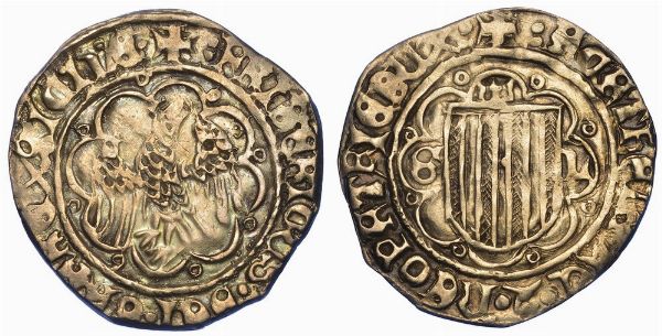 MESSINA. FEDERICO IV IL SEMPLICE, 1355-1377. Pierreale.  - Asta Numismatica - Associazione Nazionale - Case d'Asta italiane