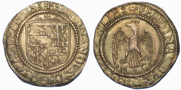 MESSINA. FERDINANDO D'ARAGONA, IL CATTOLICO, 1479-1516. Tar.  - Asta Numismatica - Associazione Nazionale - Case d'Asta italiane