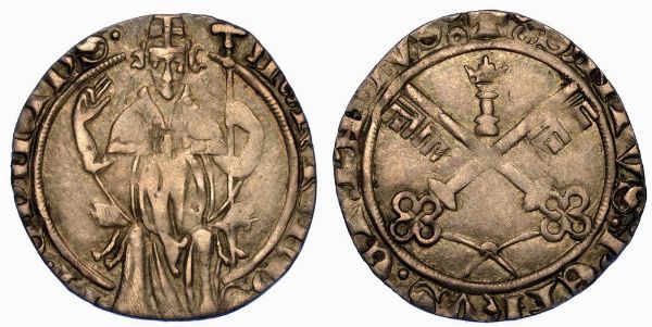 AVIGNONE. MARTINO V, 1417-1431. Grosso.  - Asta Numismatica - Associazione Nazionale - Case d'Asta italiane