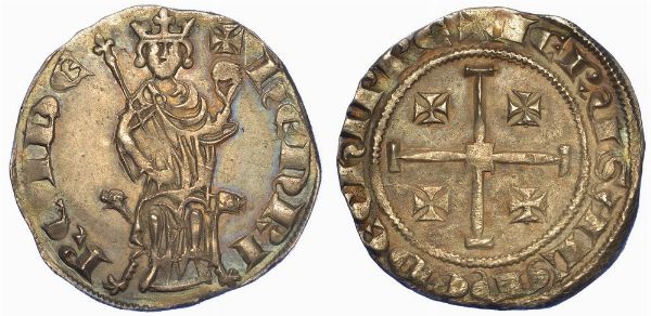 CIPRO. ENRICO II, 1285-1306. Grosso  - Asta Numismatica - Associazione Nazionale - Case d'Asta italiane