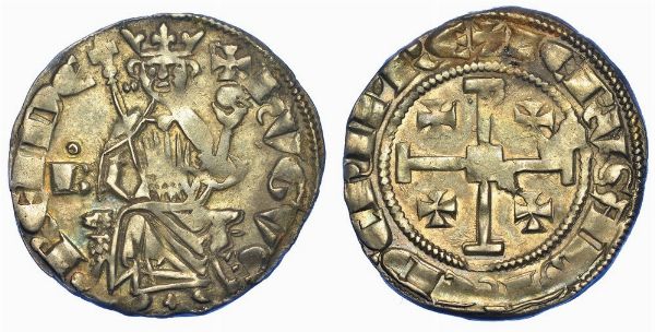 CIPRO. UGO IV DI LUSIGNANO, 1324-1359. Grosso.  - Asta Numismatica - Associazione Nazionale - Case d'Asta italiane