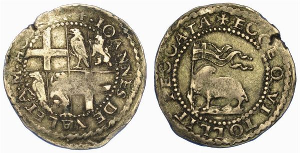 MALTA. JEAN DE LA VALLETTE, 1557-1568. Tar.  - Asta Numismatica - Associazione Nazionale - Case d'Asta italiane