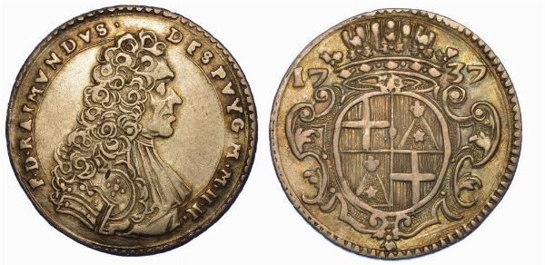 MALTA. RAMON DE DESPUIG, 1736-1741. 4 Tar 1737.  - Asta Numismatica - Associazione Nazionale - Case d'Asta italiane