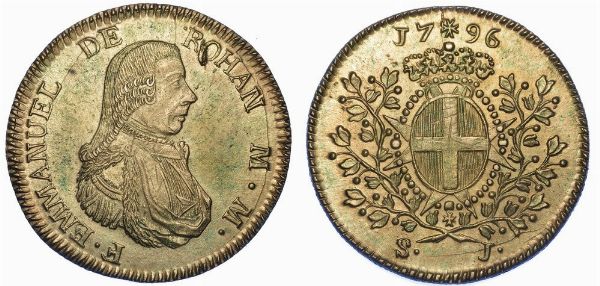 MALTA. EMMANUEL DE ROHAN, 1775-1797. Scudo 1796.  - Asta Numismatica - Associazione Nazionale - Case d'Asta italiane