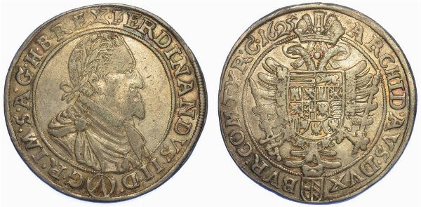 AUSTRIA. FERDINAND II, 1618-1637. Thaler 1625.  - Asta Numismatica - Associazione Nazionale - Case d'Asta italiane