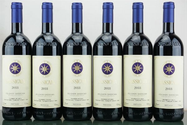 Sassicaia Tenuta San Guido 2018  - Asta LA RAFFINATEZZA DELLA COMPLESSITA' - Vini Pregiati e da Collezione - Associazione Nazionale - Case d'Asta italiane