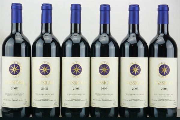 Sassicaia Tenuta San Guido 2008  - Asta LA RAFFINATEZZA DELLA COMPLESSITA' - Vini Pregiati e da Collezione - Associazione Nazionale - Case d'Asta italiane