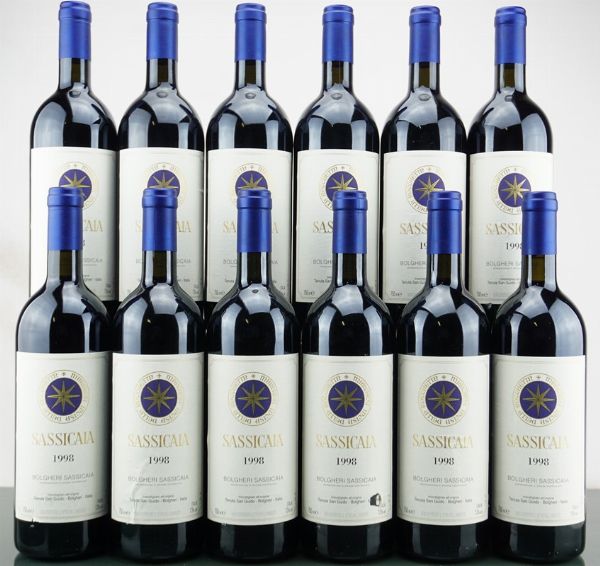 Sassicaia Tenuta San Guido 1998  - Asta LA RAFFINATEZZA DELLA COMPLESSITA' - Vini Pregiati e da Collezione - Associazione Nazionale - Case d'Asta italiane