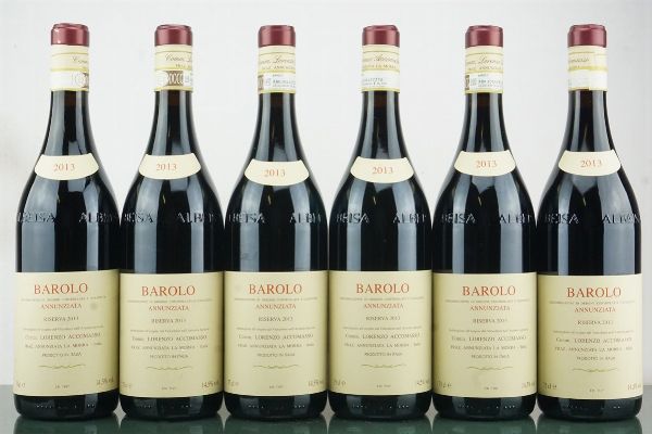 Barolo Riserva Rocche dell’Annunziata Accomasso 2013  - Asta LA RAFFINATEZZA DELLA COMPLESSITA' - Vini Pregiati e da Collezione - Associazione Nazionale - Case d'Asta italiane