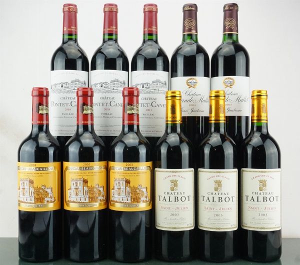 Selezione Bordeaux 2003  - Asta LA RAFFINATEZZA DELLA COMPLESSITA' - Vini Pregiati e da Collezione - Associazione Nazionale - Case d'Asta italiane