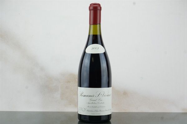 Romanée Saint-Vivant Domaine Leroy 2003  - Asta LA RAFFINATEZZA DELLA COMPLESSITA' - Vini Pregiati e da Collezione - Associazione Nazionale - Case d'Asta italiane