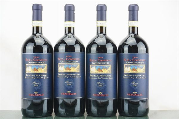 Brunello di Montalcino Riserva Ripe al Convento Castelgiocondo Marchesi Frescobaldi 2016  - Asta LA RAFFINATEZZA DELLA COMPLESSITA' - Vini Pregiati e da Collezione - Associazione Nazionale - Case d'Asta italiane