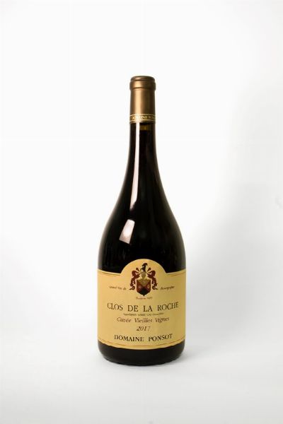 Clos de la Roche Cuvée Vieilles Vignes Domaine Ponsot 2017  - Asta PANDOLFINI PER AMICI DI URI - ASTA BENEFICA PER SOSTENERE LA RICERCA SCIENTIFICA UROLOGICA - Associazione Nazionale - Case d'Asta italiane