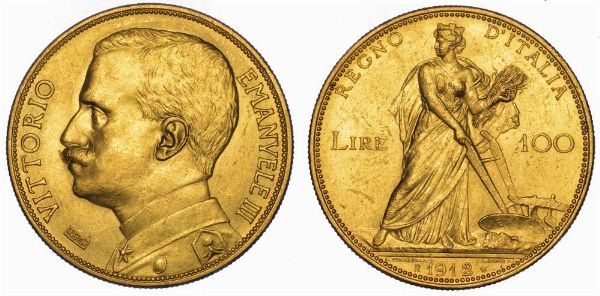 REGNO D'ITALIA. VITTORIO EMANUELE III DI SAVOIA, 1900-1946. 100 Lire 1912. Aratrice.  - Asta Numismatica - Associazione Nazionale - Case d'Asta italiane