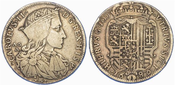 NAPOLI. CARLO II DI SPAGNA, 1665-1700. Ducato 1689.  - Asta Numismatica - Associazione Nazionale - Case d'Asta italiane