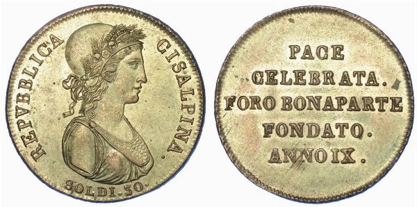 MILANO. REPUBBLICA CISALPINA, 1800-1802. 30 Soldi A.IX/1801.  - Asta Numismatica - Associazione Nazionale - Case d'Asta italiane