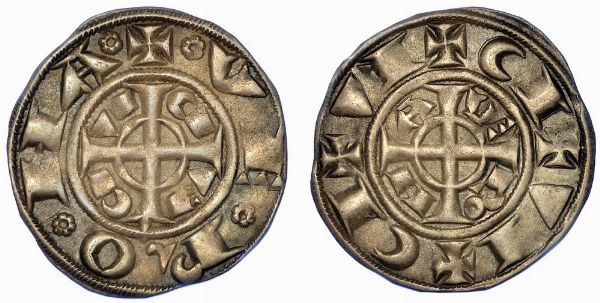 VERONA. COMUNE, A NOME DI FEDERICO II, XII-XIV SECOLO. Grosso da 20 Denari.  - Asta Numismatica - Associazione Nazionale - Case d'Asta italiane