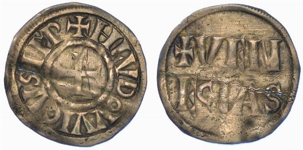 VENEZIA. LUDOVICO I IL PIO, 814-840. Denaro.  - Asta Numismatica - Associazione Nazionale - Case d'Asta italiane