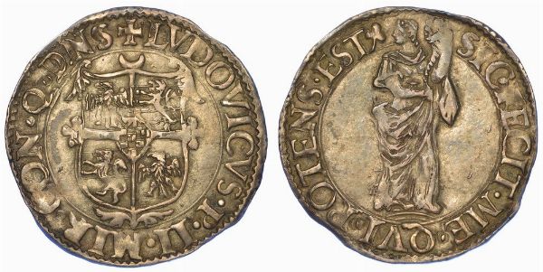 MIRANDOLA. LUDOVICO II PICO, 1550-1568. Giulio o Paolo.  - Asta Numismatica - Associazione Nazionale - Case d'Asta italiane