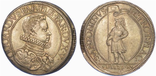 PIACENZA. ODOARDO FARNESE, 1632-1646. Scudo 1629.  - Asta Numismatica - Associazione Nazionale - Case d'Asta italiane