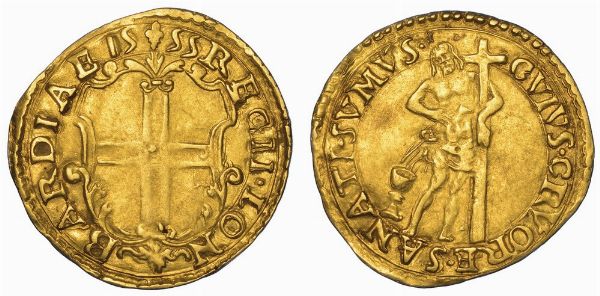 REGGIO EMILIA. ERCOLE II D'ESTE, 1534-1559. Scudo d'oro 1555.  - Asta Numismatica - Associazione Nazionale - Case d'Asta italiane