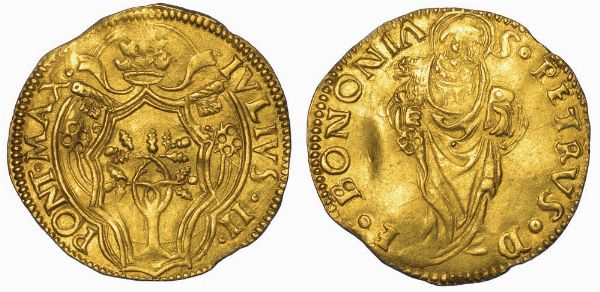 BOLOGNA. GIULIO II, 1503-1513. Ducato papale.  - Asta Numismatica - Associazione Nazionale - Case d'Asta italiane