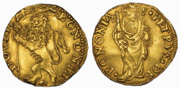 BOLOGNA. MONETAZIONE ANONIMA ATTRIBUITA ALLE SEDI VACANTI 1521, 1522 o 1523. Ducato papale.  - Asta Numismatica - Associazione Nazionale - Case d'Asta italiane