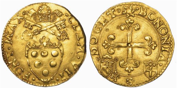 BOLOGNA. CLEMENTE VII, 1523-1534. Scudo d'oro del sole.  - Asta Numismatica - Associazione Nazionale - Case d'Asta italiane