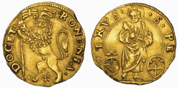 BOLOGNA. CLEMENTE VII, 1523-1534. Ducato papale.  - Asta Numismatica - Associazione Nazionale - Case d'Asta italiane