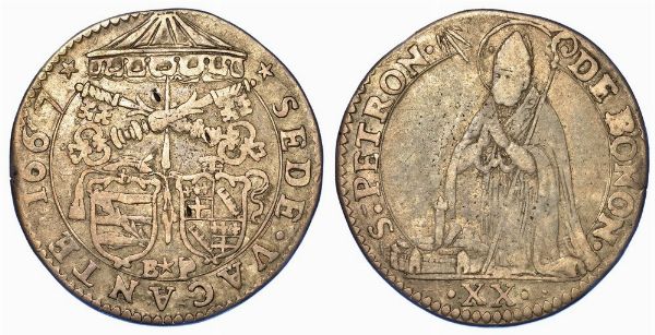 BOLOGNA. SEDE VACANTE 1667. Lira.  - Asta Numismatica - Associazione Nazionale - Case d'Asta italiane