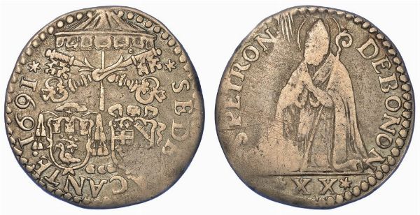 BOLOGNA. SEDE VACANTE 1691. Lira 1691.  - Asta Numismatica - Associazione Nazionale - Case d'Asta italiane