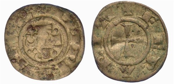 FERRARA. REPUBBLICA, A NOME DI FEDERICO, 1200-1344. Mezzo denaro.  - Asta Numismatica - Associazione Nazionale - Case d'Asta italiane