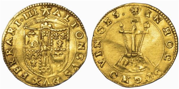 FERRARA. ALFONSO I D'ESTE, 1505-1534. Scudo d'oro.  - Asta Numismatica - Associazione Nazionale - Case d'Asta italiane