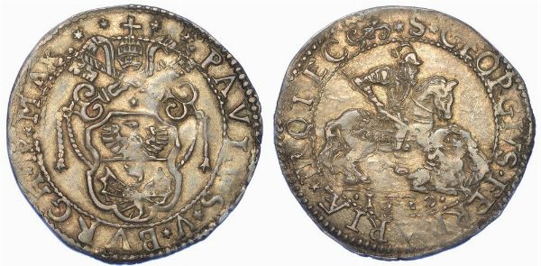 FERRARA. PAOLO V, 1605-1621. Giulio 1620.  - Asta Numismatica - Associazione Nazionale - Case d'Asta italiane