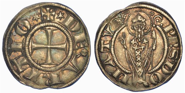 AREZZO. GUGLIELMO DEGLI UBERTINI VESCOVO, 1267-1289. Grosso Agontano da 2 soldi.  - Asta Numismatica - Associazione Nazionale - Case d'Asta italiane